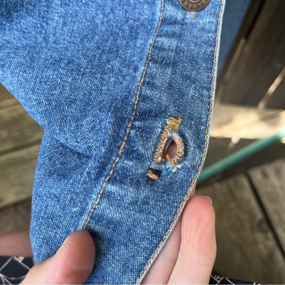 Banana Republic Vintage 90’s Y2K Denim Full Button Down Sleeveless Dress Sz 4 - Picture 15 of 16